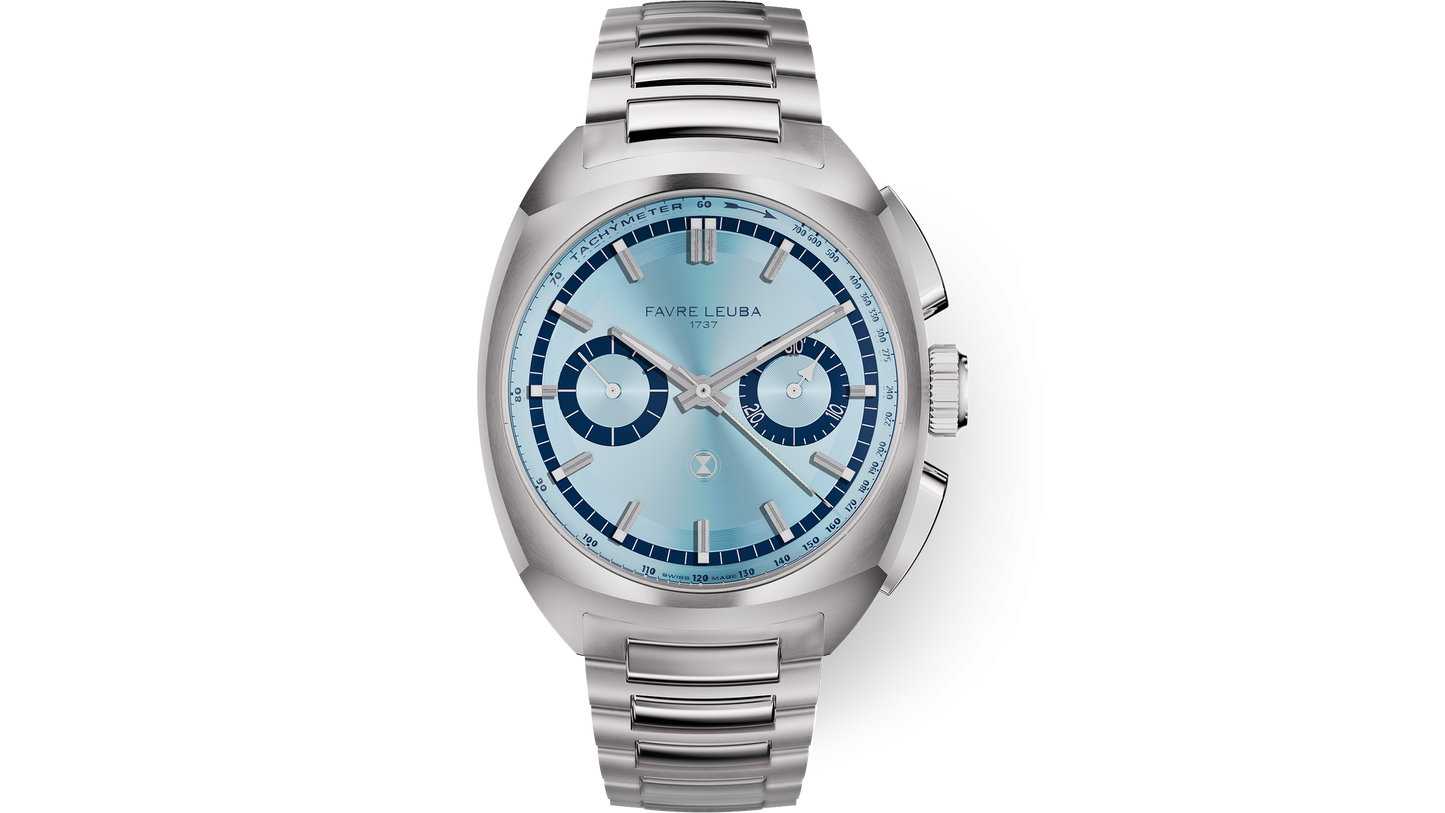 Favre Leuba Chief Chronograph Ice Blue Dial